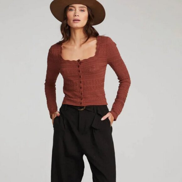 Saltwater Luxe Wilfred Sweater Chocolate Brown Size XL - Picture 11 of 12